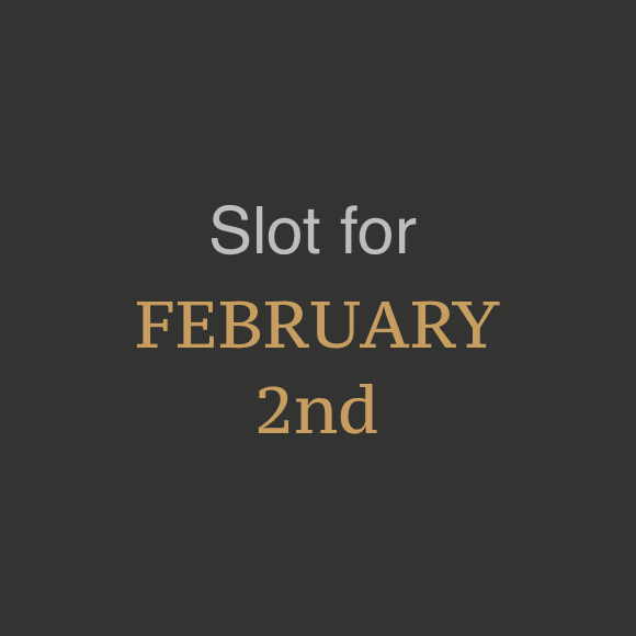 February 2nd Sponsorship Slot