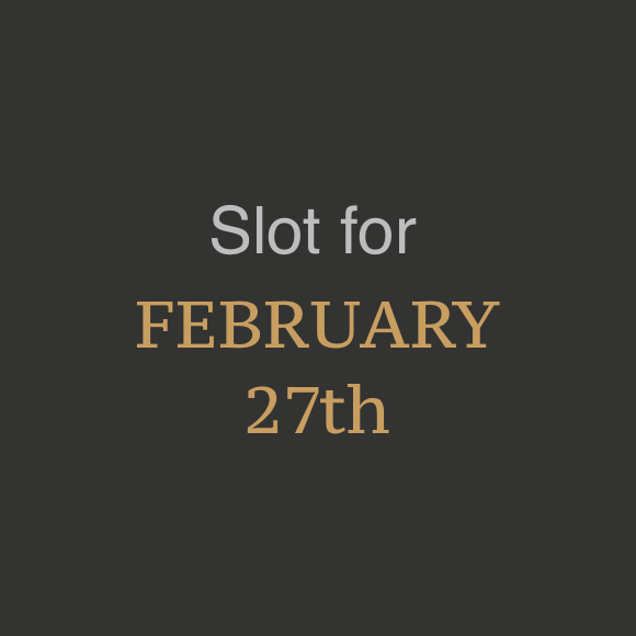 February 27th Sponsorship Slot